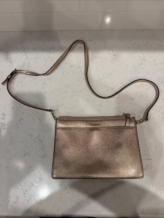 kate spade Handbags - Metallic Rose Gold Crossbody Glam Classic Chic Bag by Kate Spade